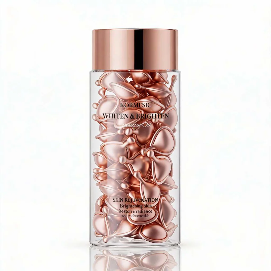 90 Capsule faciale cu ulei esențial, pentru iluminare, Kormesic - imagine 3