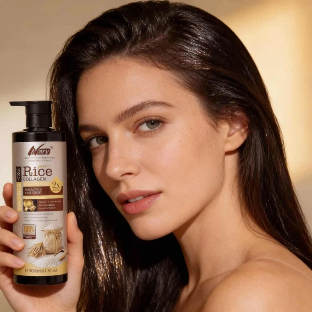 Balsam de Păr cu Orez și Colagen pentru Fortificare și Strălucire, 900 ml - imagine 2