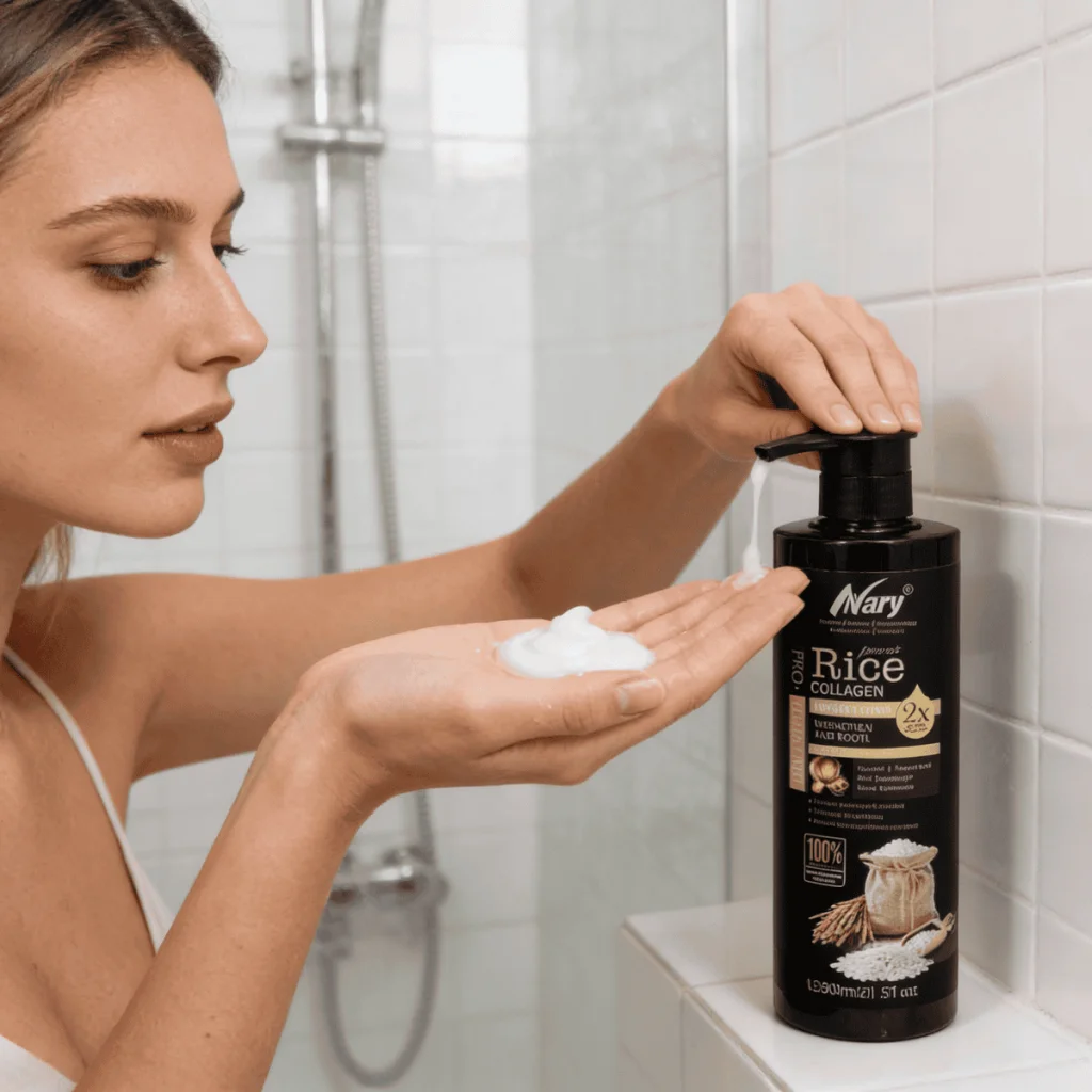 Balsam de Păr cu Orez și Colagen pentru Fortificare și Strălucire, 900 ml - imagine 3