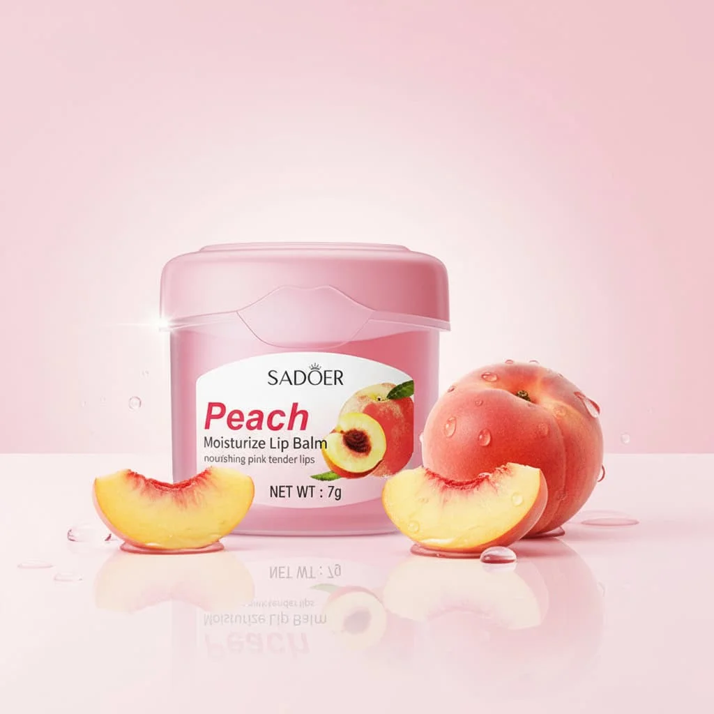 Balsam de buze cu piersici, Sadoer, 7g - imagine 2