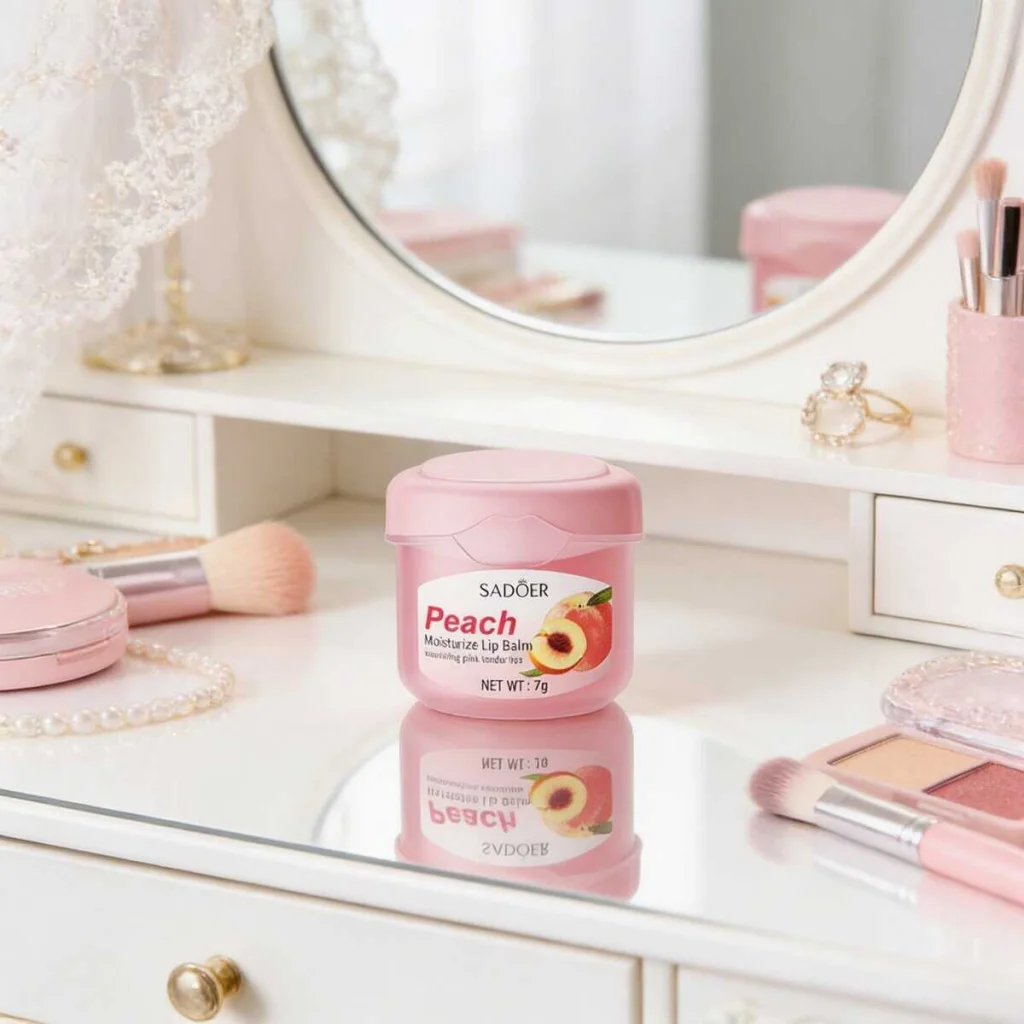 Balsam de buze cu piersici, Sadoer, 7g - imagine 3