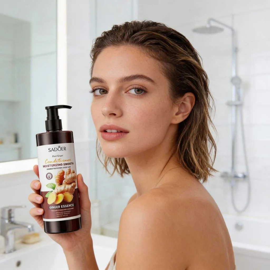Balsam de par cu ghimbir, Sadoer, 500ml - imagine 4