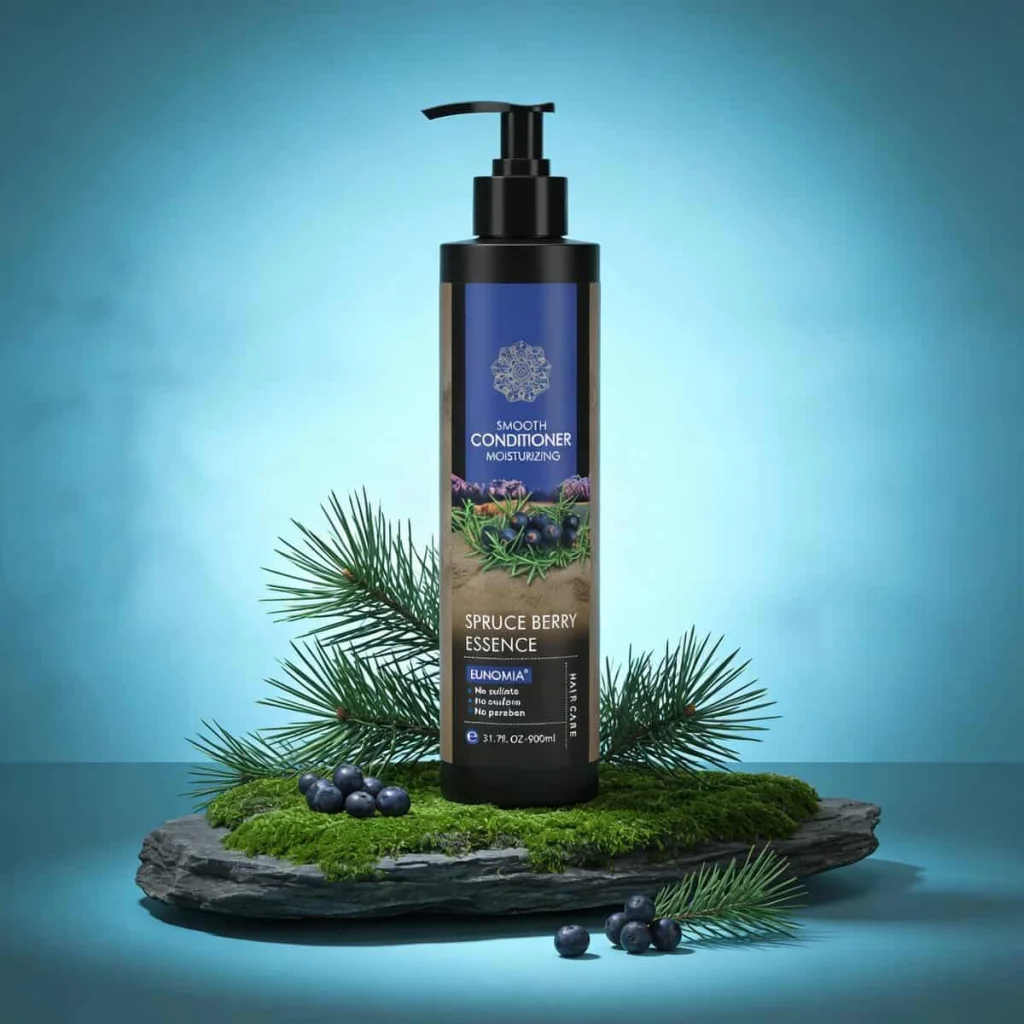 Balsam de păr pentru hidratare și netezire, Spruce Berry Essence Eunomia, 900 ml - imagine 4