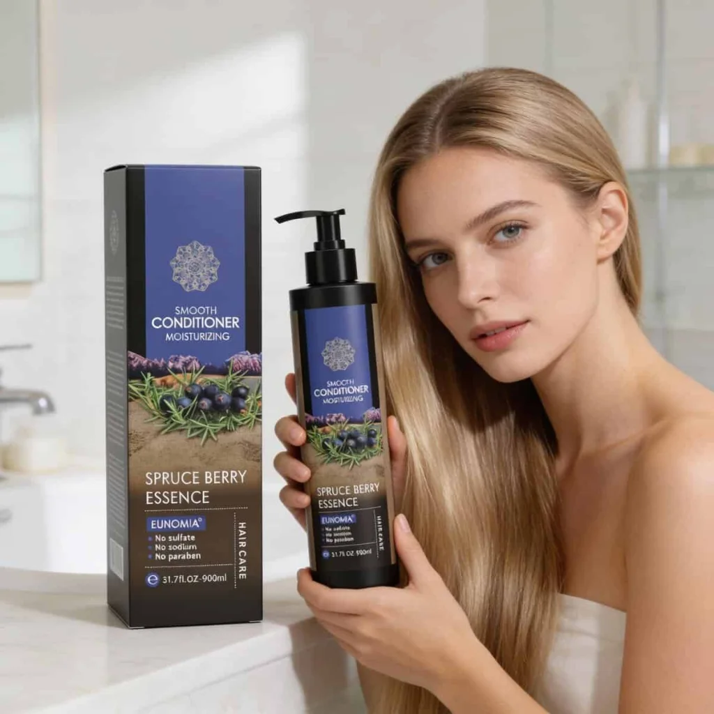 Balsam de păr pentru hidratare și netezire, Spruce Berry Essence Eunomia, 900 ml - imagine 3