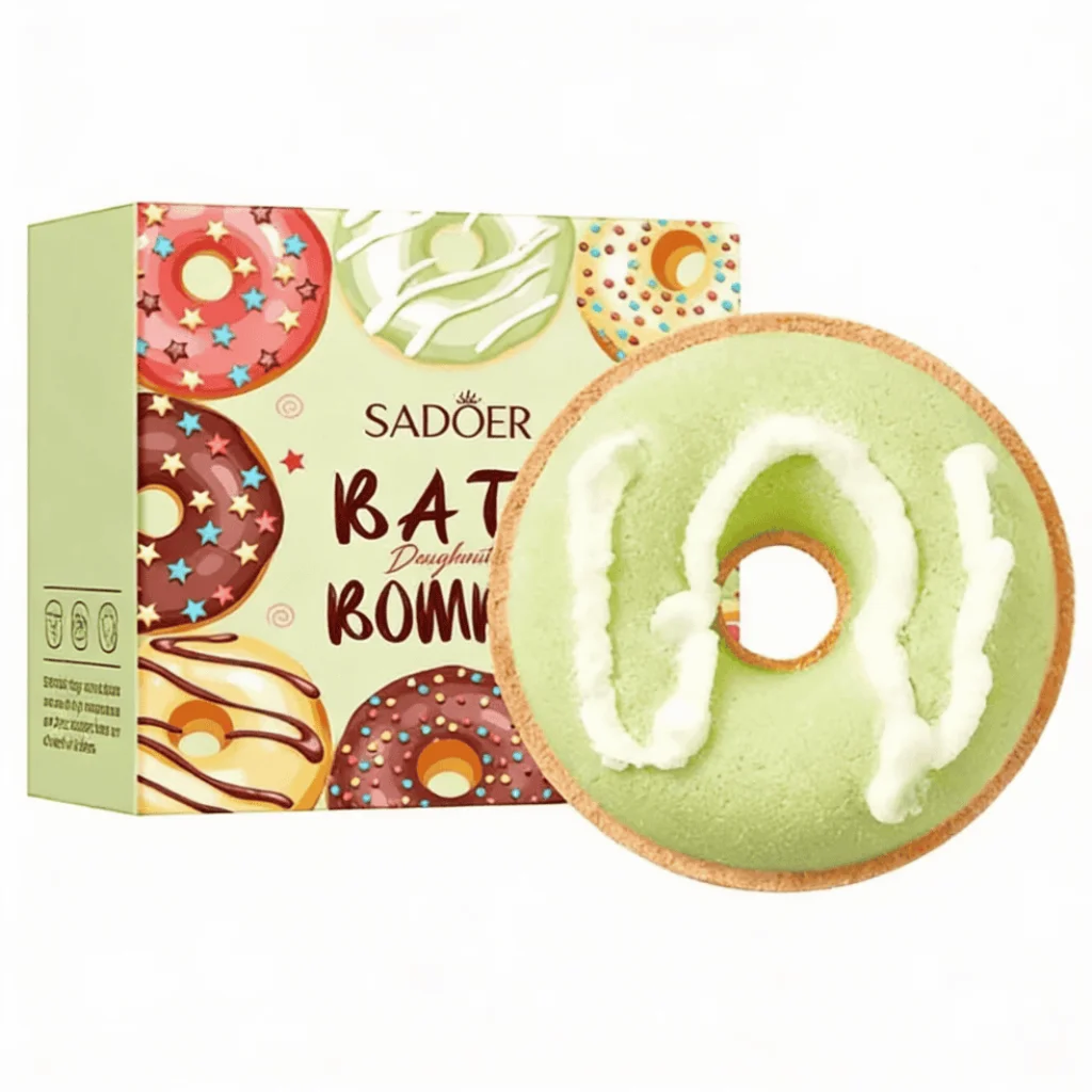 Bomba de baie in forma de gogoasa verde, Sadoer, 100g - imagine 2