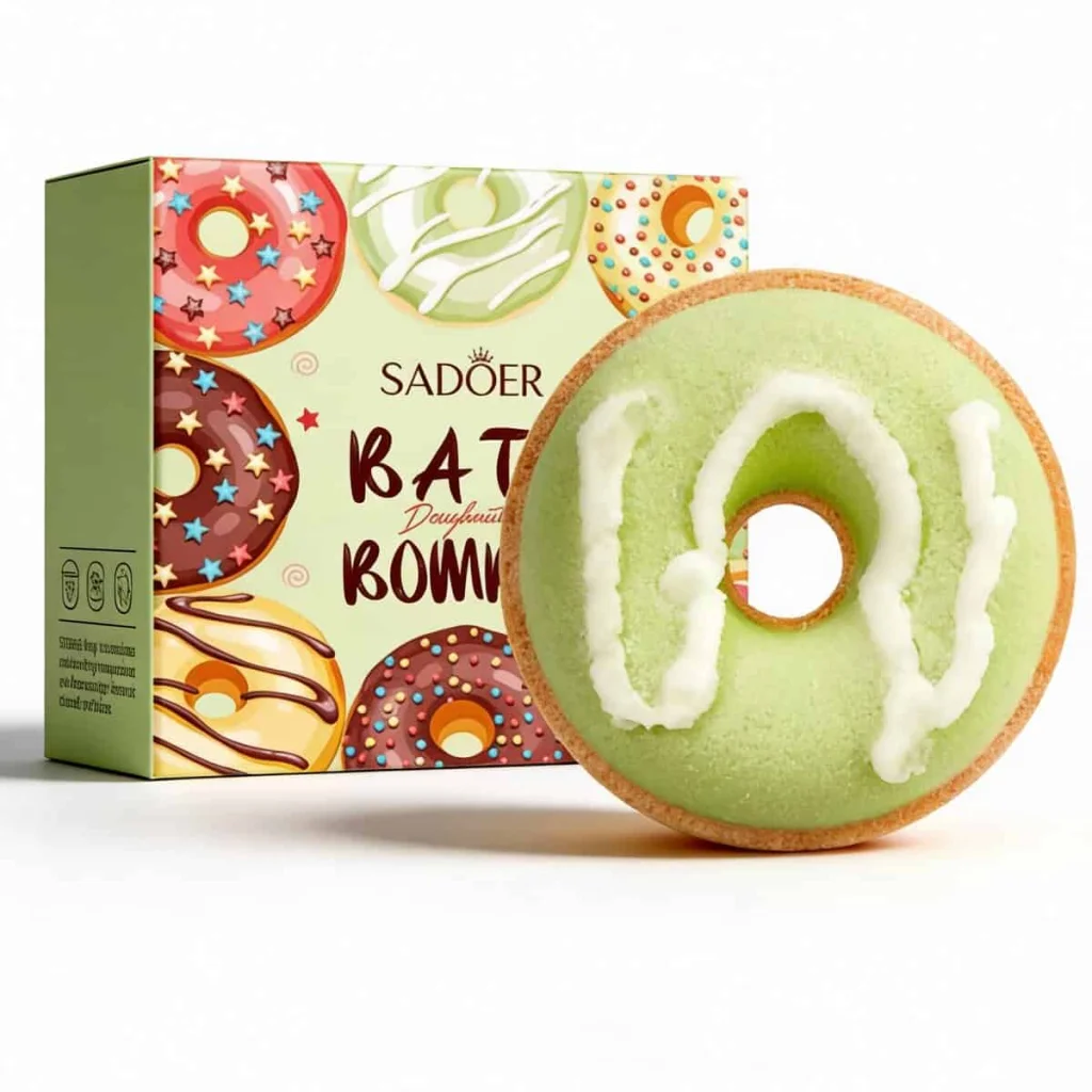 Bomba de baie in forma de gogoasa verde, Sadoer, 100g