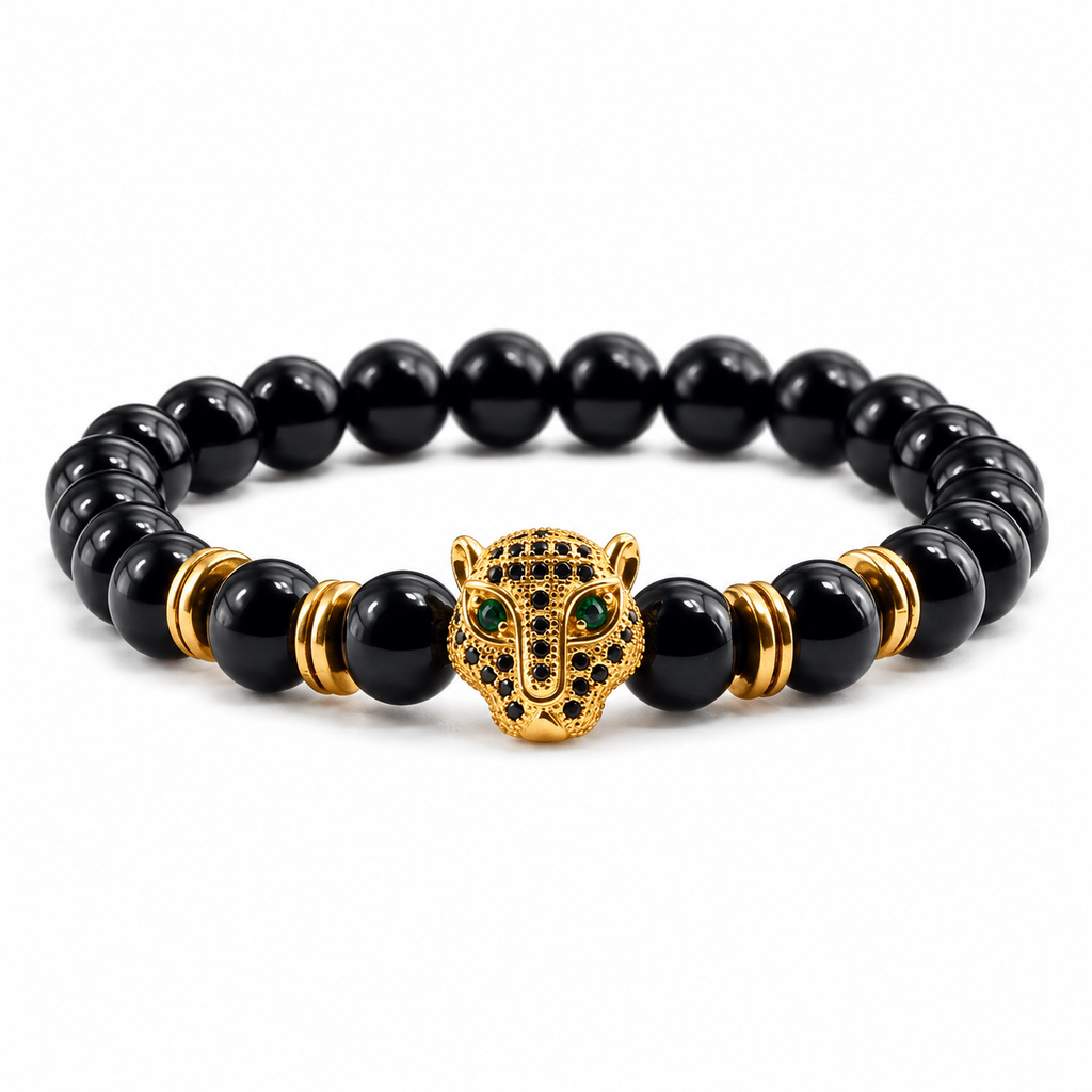Brățară unisex cu mărgele și detalii decorative