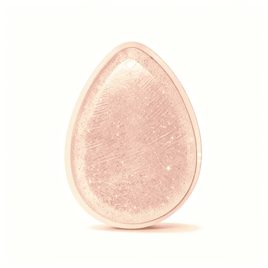 Burete de Machiaj cu Silicon și Glitter Roz