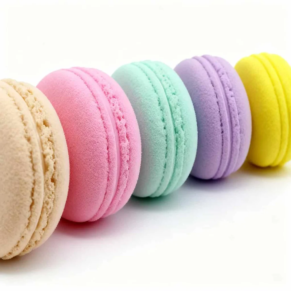 Burete de machiaj în formă de macarons, diferite culori - imagine 3