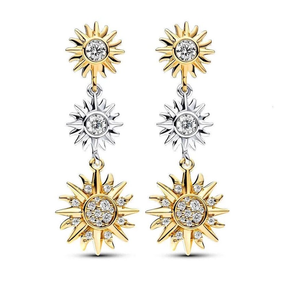 Cercei Diora Asimetrici Golden Sol