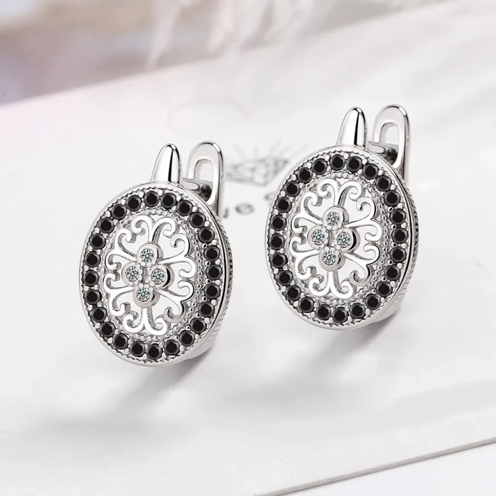 Cercei Diora Classic cu ornament filigranat - imagine 2