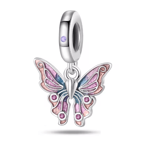 Charm Butterfly cu pietre luminoase - imagine 2