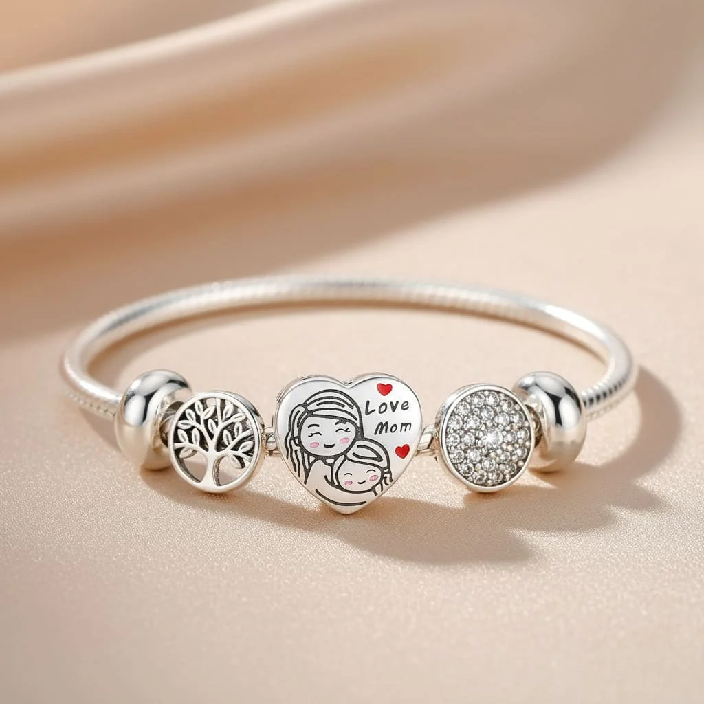 Charm Love Mom, Forever Your Little Girl - imagine 3