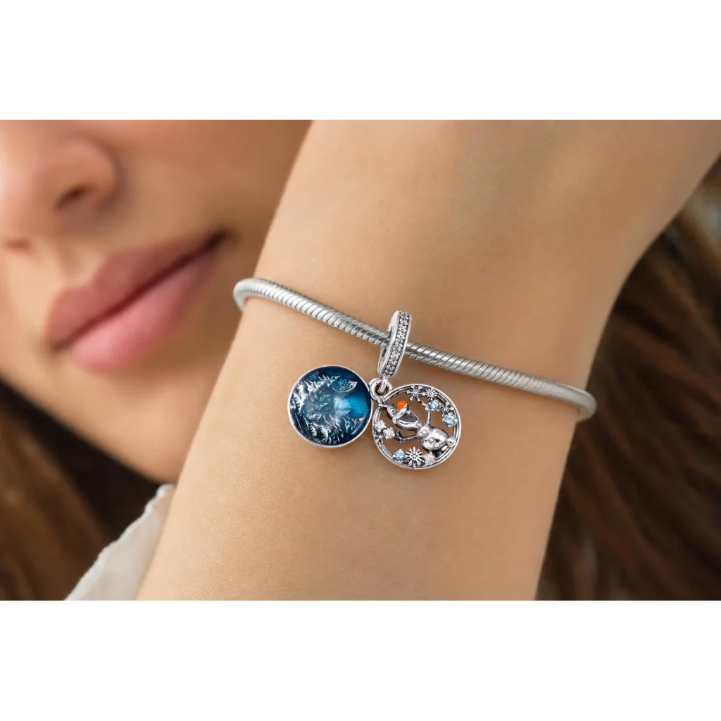 Charm pentru brățară, model om de zăpadă - imagine 3