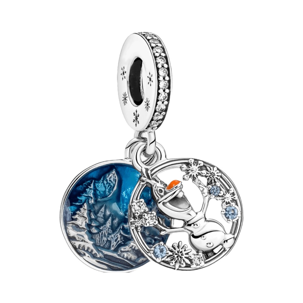 Charm pentru brățară, model om de zăpadă