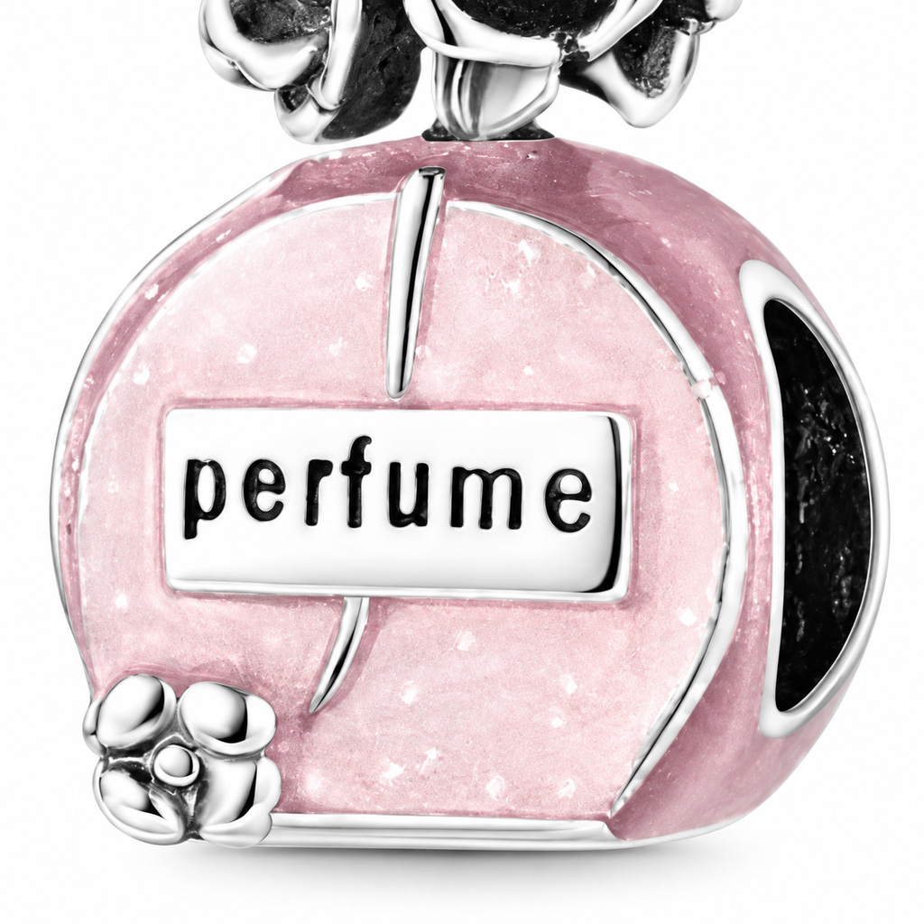 Charm roz în formă de flacon de parfum - imagine 2