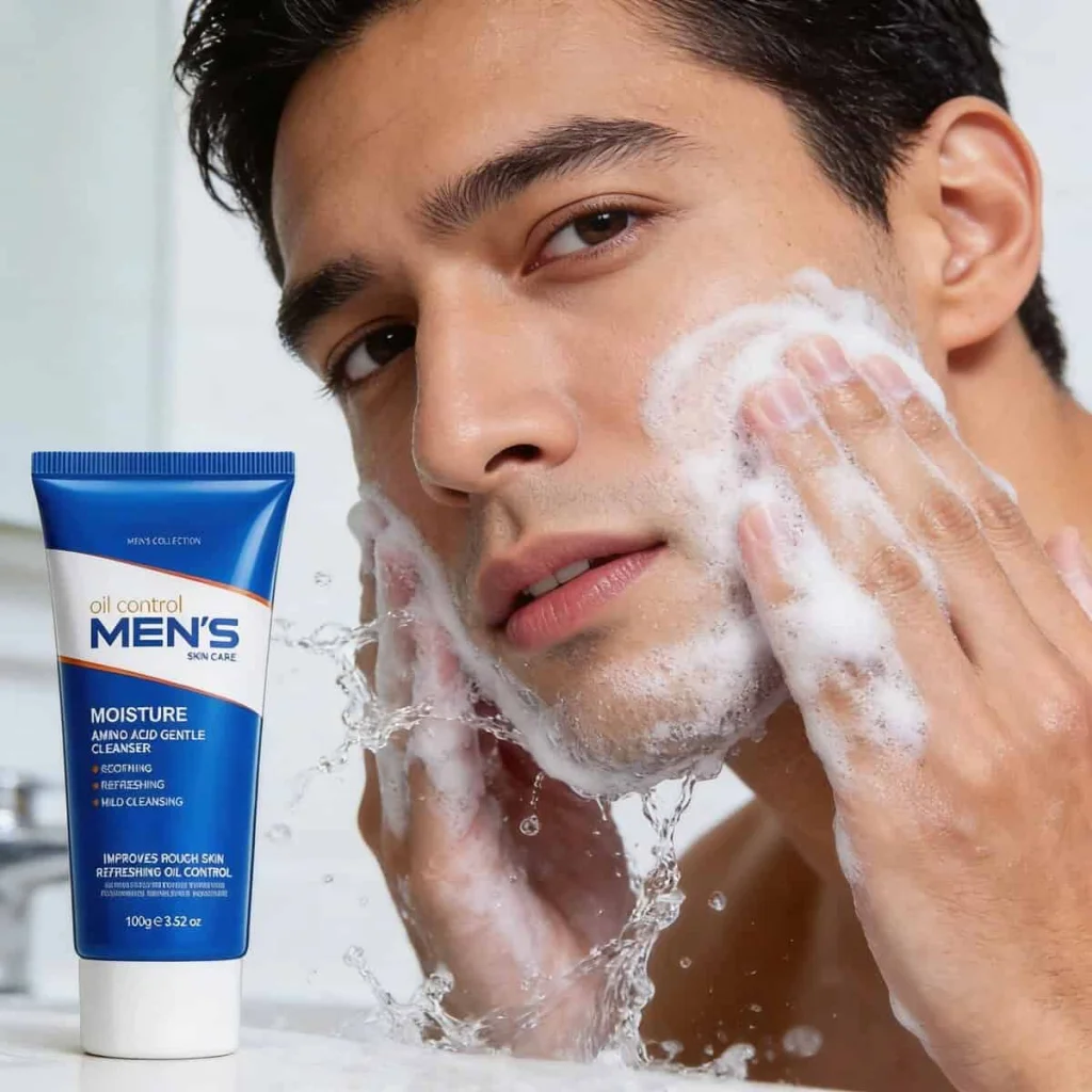 Cleanser de bărbați pentru controlul sebumului, Sadoer, 100g - imagine 2
