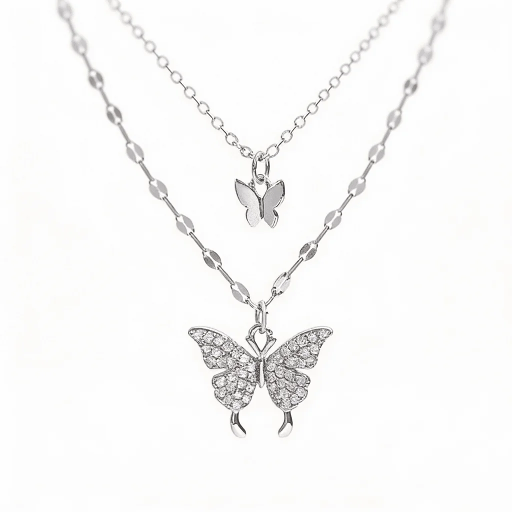 Colier Diora Dublu cu Fluture