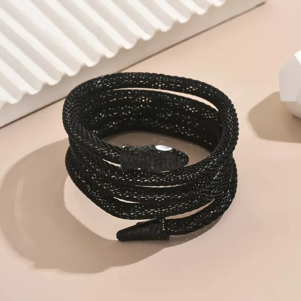 Colier Șarpe Gotic Vintage, Design Flexibil, Ajustabil - imagine 3