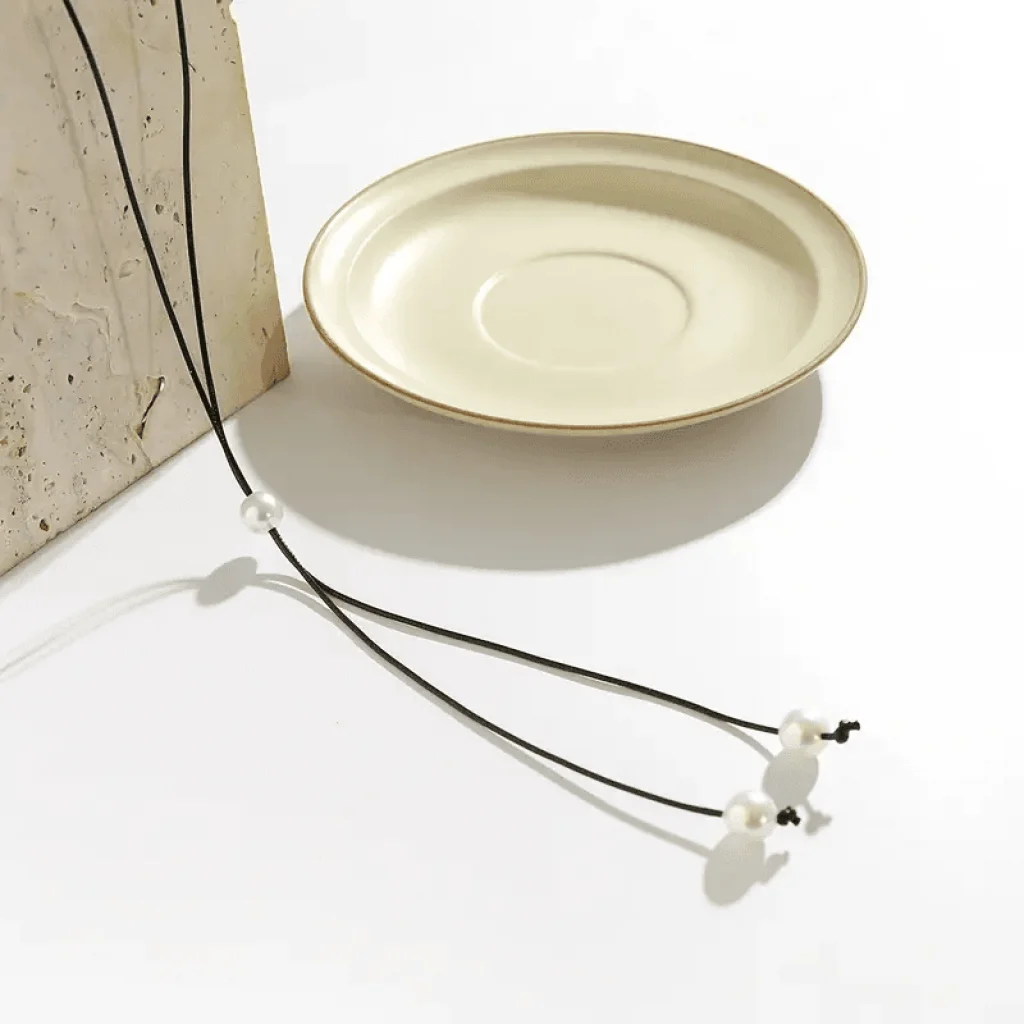 Colier choker minimalist cu detaliu baroc - imagine 5