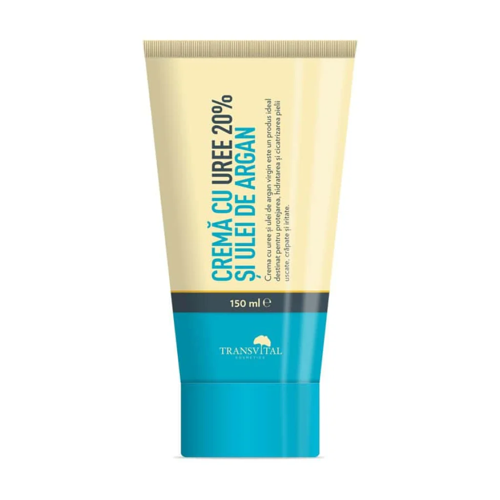 Cremă Hidratantă cu Uree 20% și Ulei de Argan, 150ml