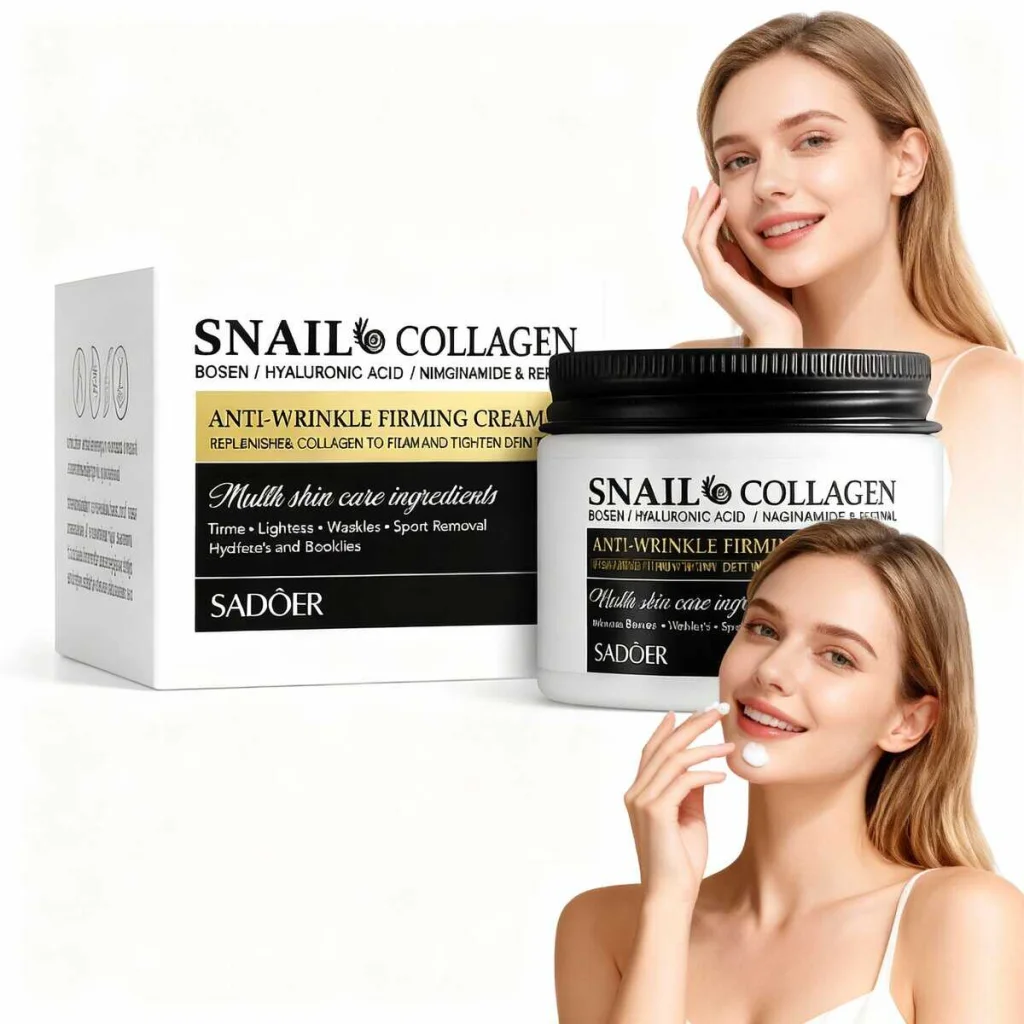 Cremă anti rid cu colagen de melc Sadoer, 123g - imagine 3