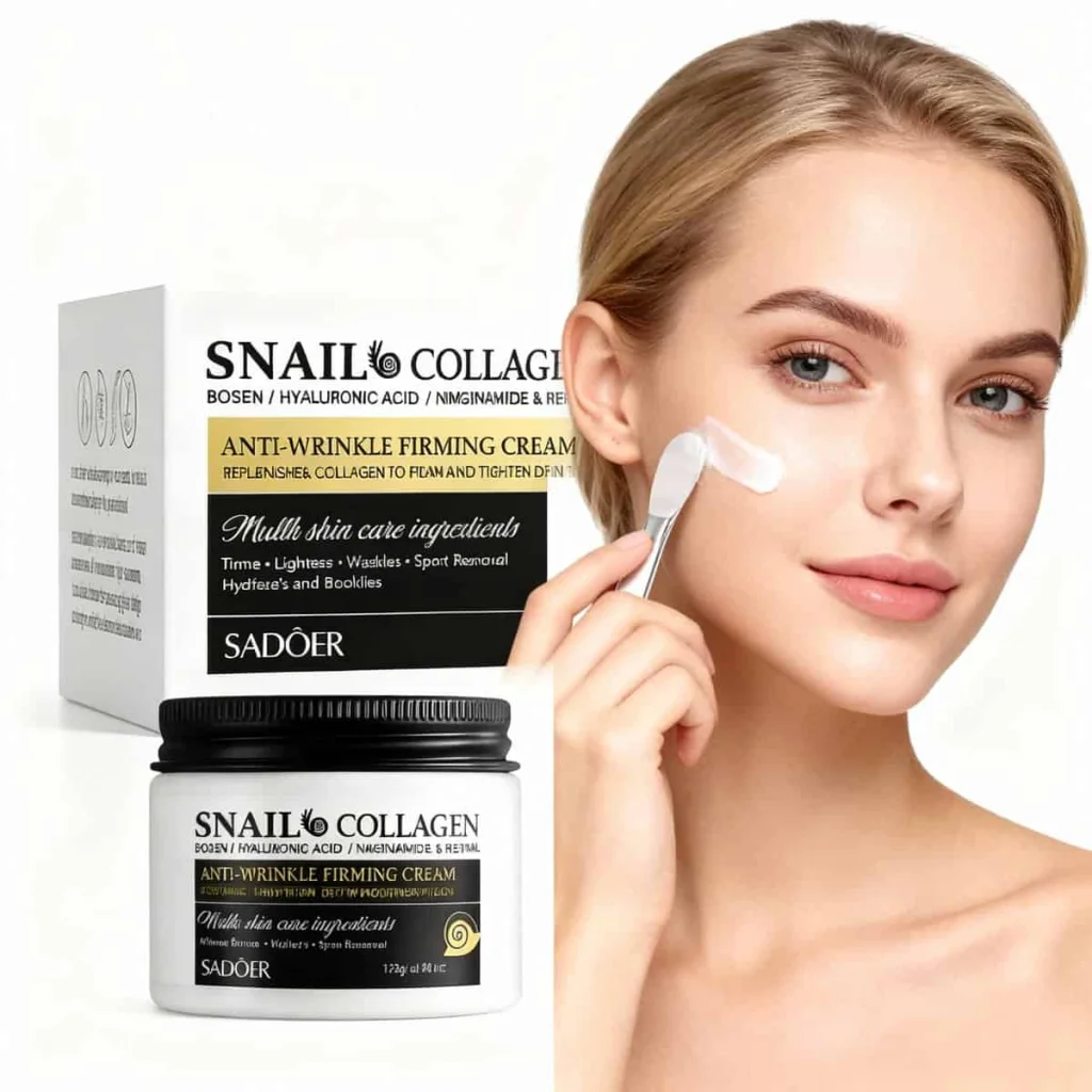 Cremă anti rid cu colagen de melc Sadoer, 123g - imagine 2