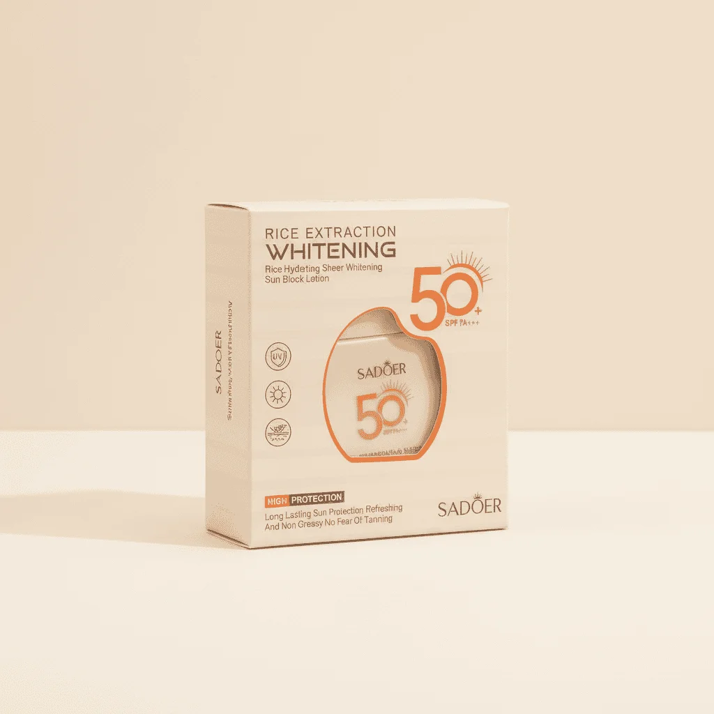 Cremă de Protecție Solară SPF 50 cu Extract de Orez, Hidratare și Luminozitate Ten - imagine 2