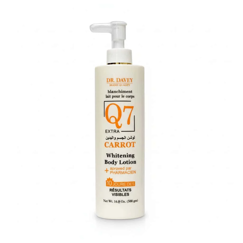Cremă de corp cu morcov, pentru albirea pielii, Dr. Davey, 500 ml