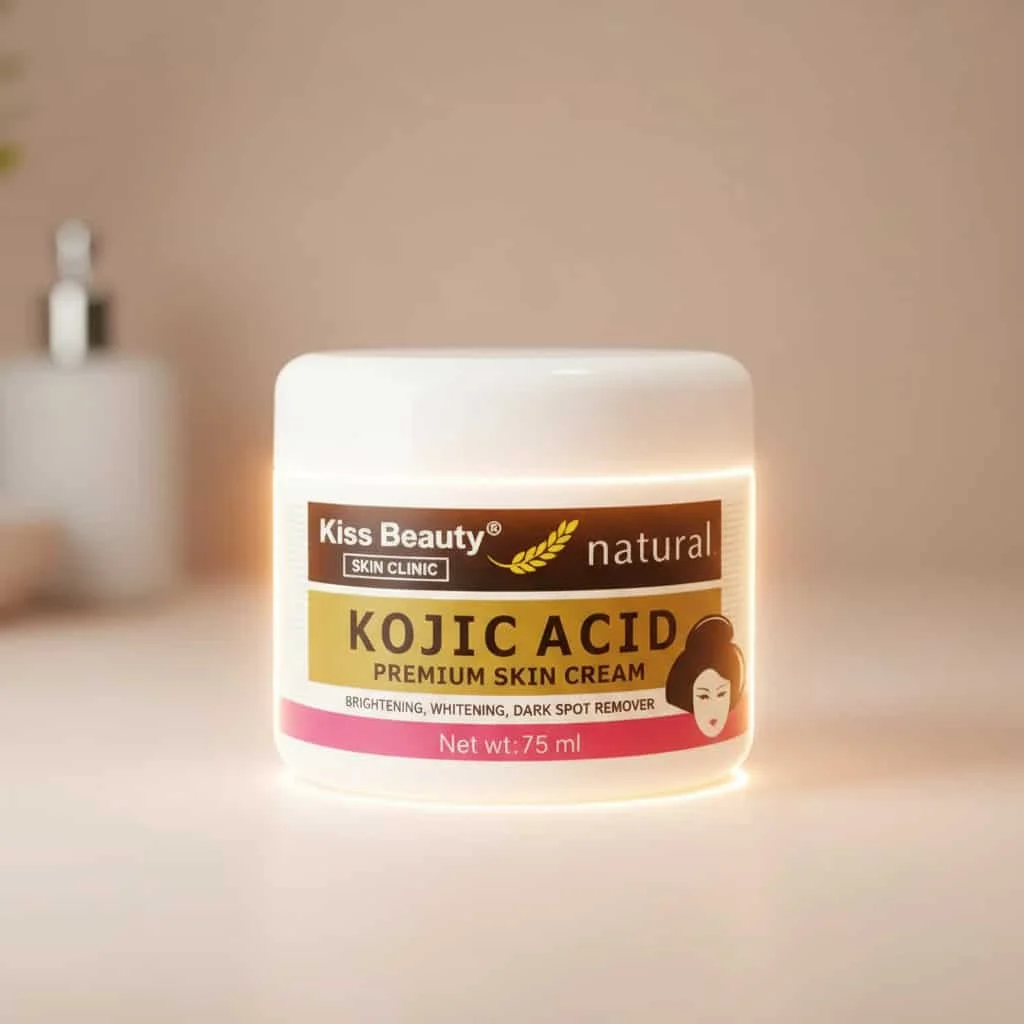 Cremă de față cu acid Kojic, Premium, Kiss Beauty, 75 ml - imagine 2