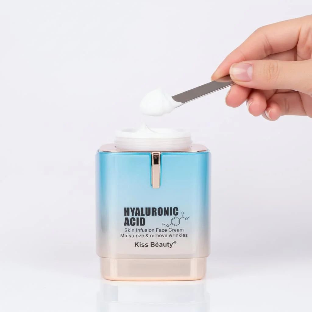 Crema de fata cu acid hialuronic, pentru luminozitate, waterproof, 50g - imagine 5