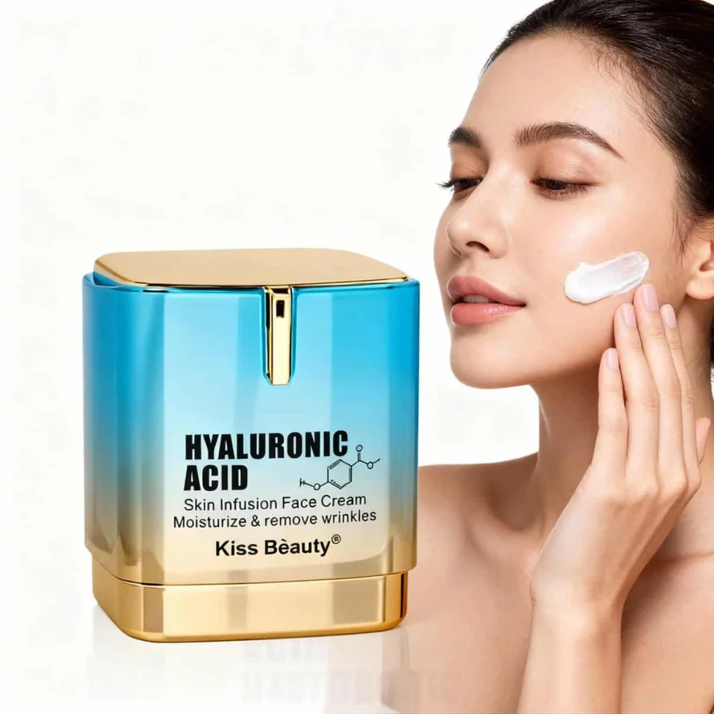Crema de fata cu acid hialuronic, pentru luminozitate, waterproof, 50g - imagine 3