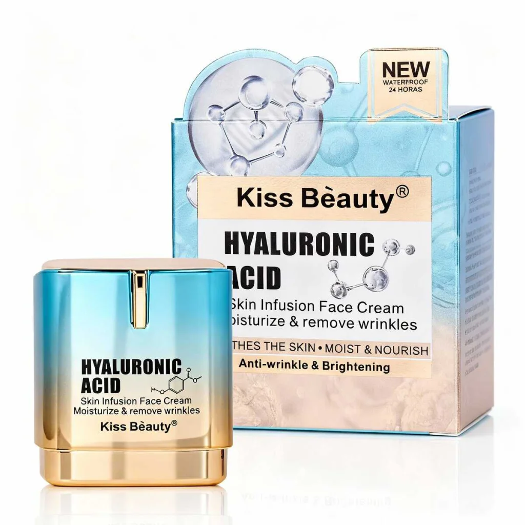 Crema de fata cu acid hialuronic, pentru luminozitate, waterproof, 50g