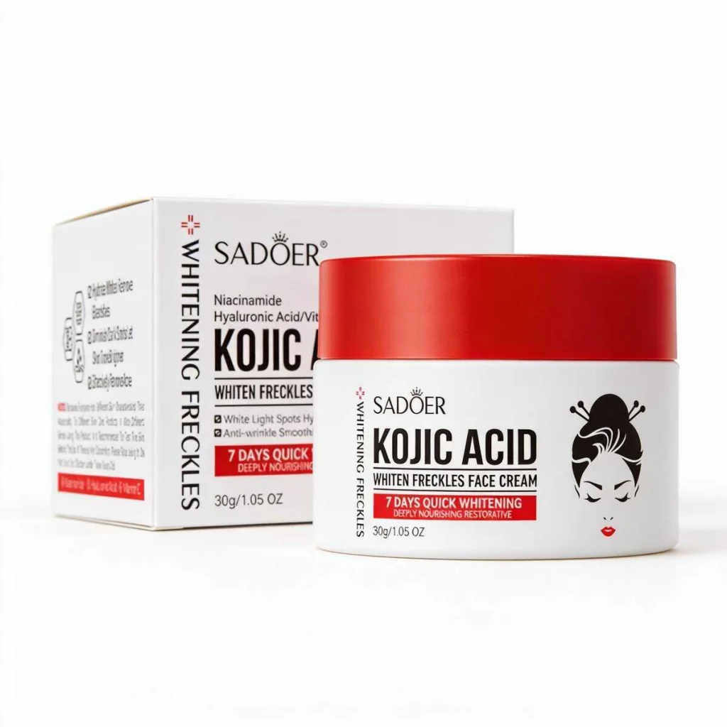 Cremă de față cu acid kojic pentru estomparea petelor, Sadoer, 30 g