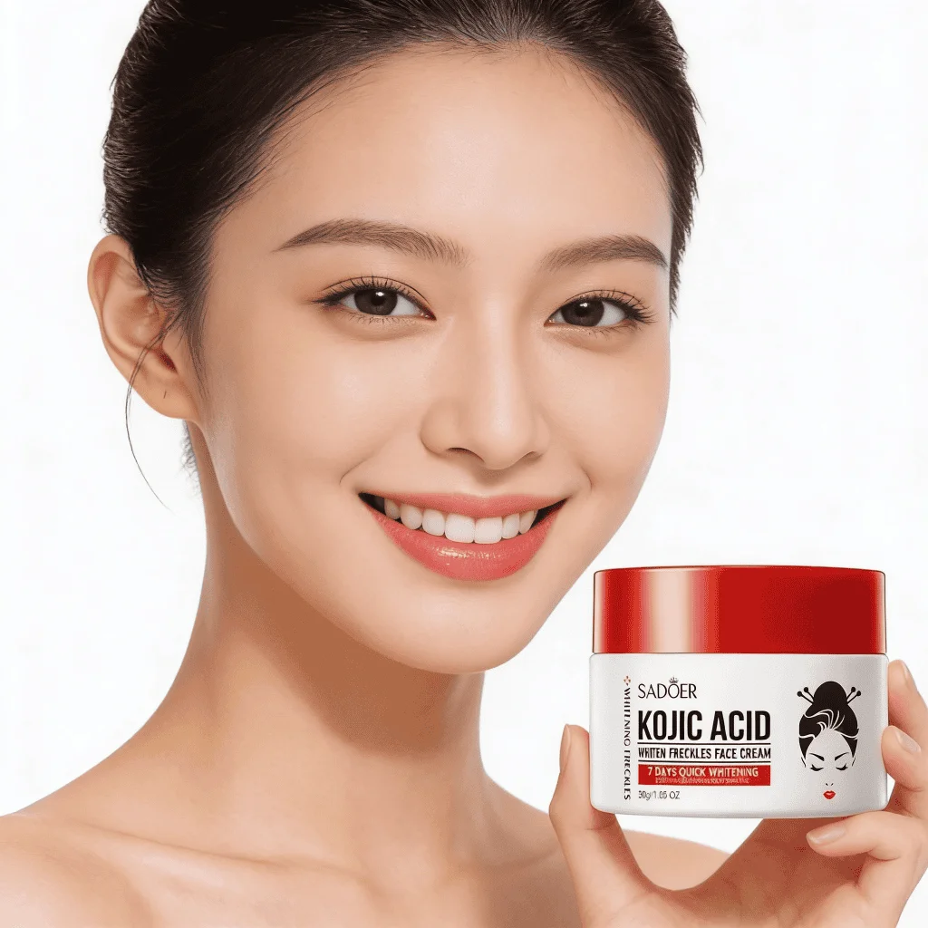 Cremă de față cu acid kojic pentru estomparea petelor, Sadoer, 30 g - imagine 2