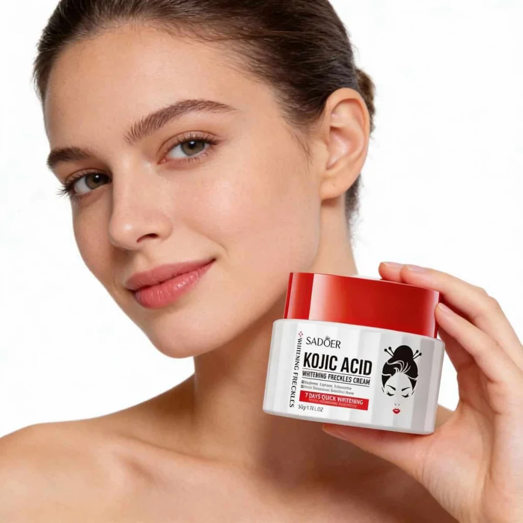 Crema de fata cu acid kojic pentru pete si pistrui, Sadoer, 50g - imagine 4