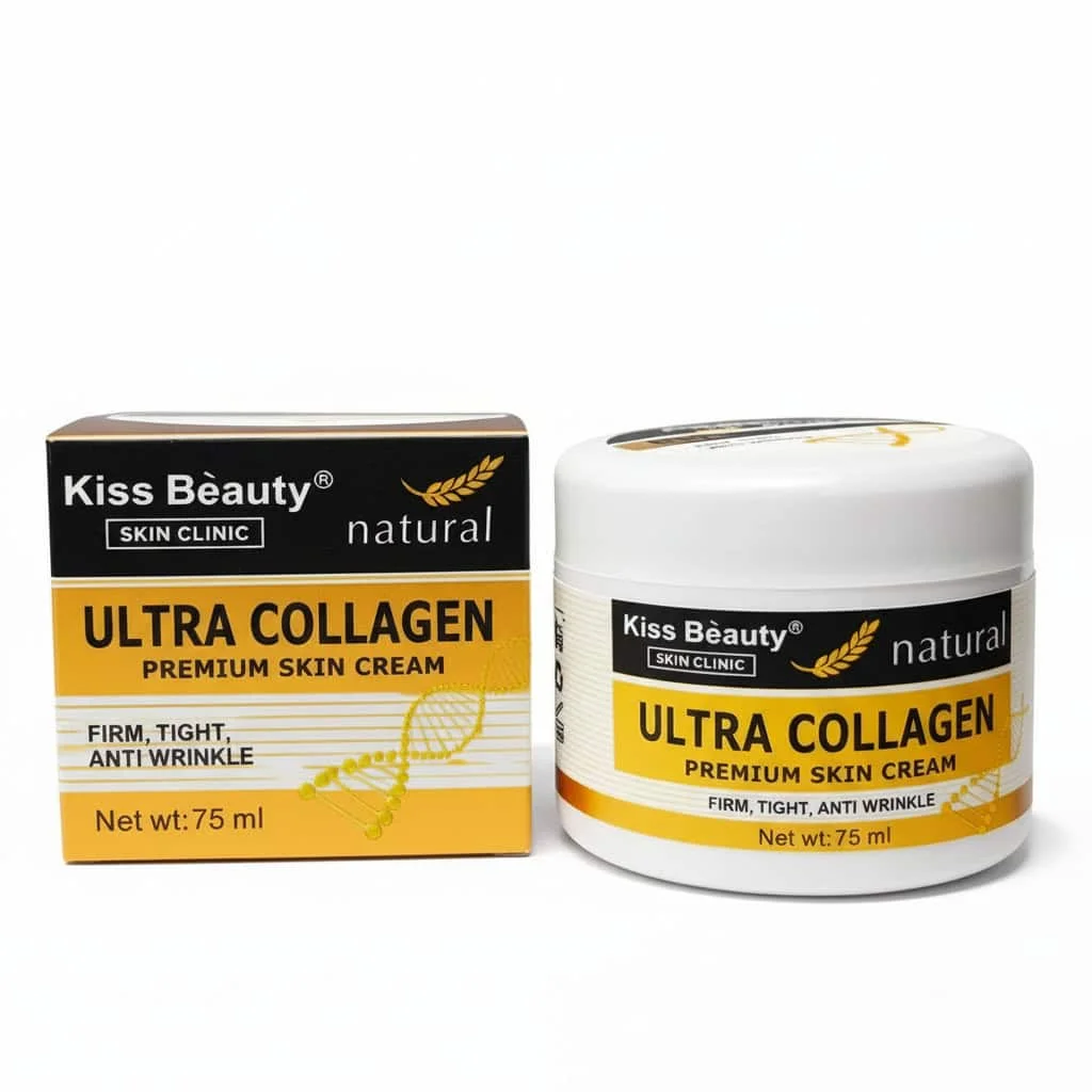 Cremă de față cu colagen, Premium, Kiss Beauty, 75 ml