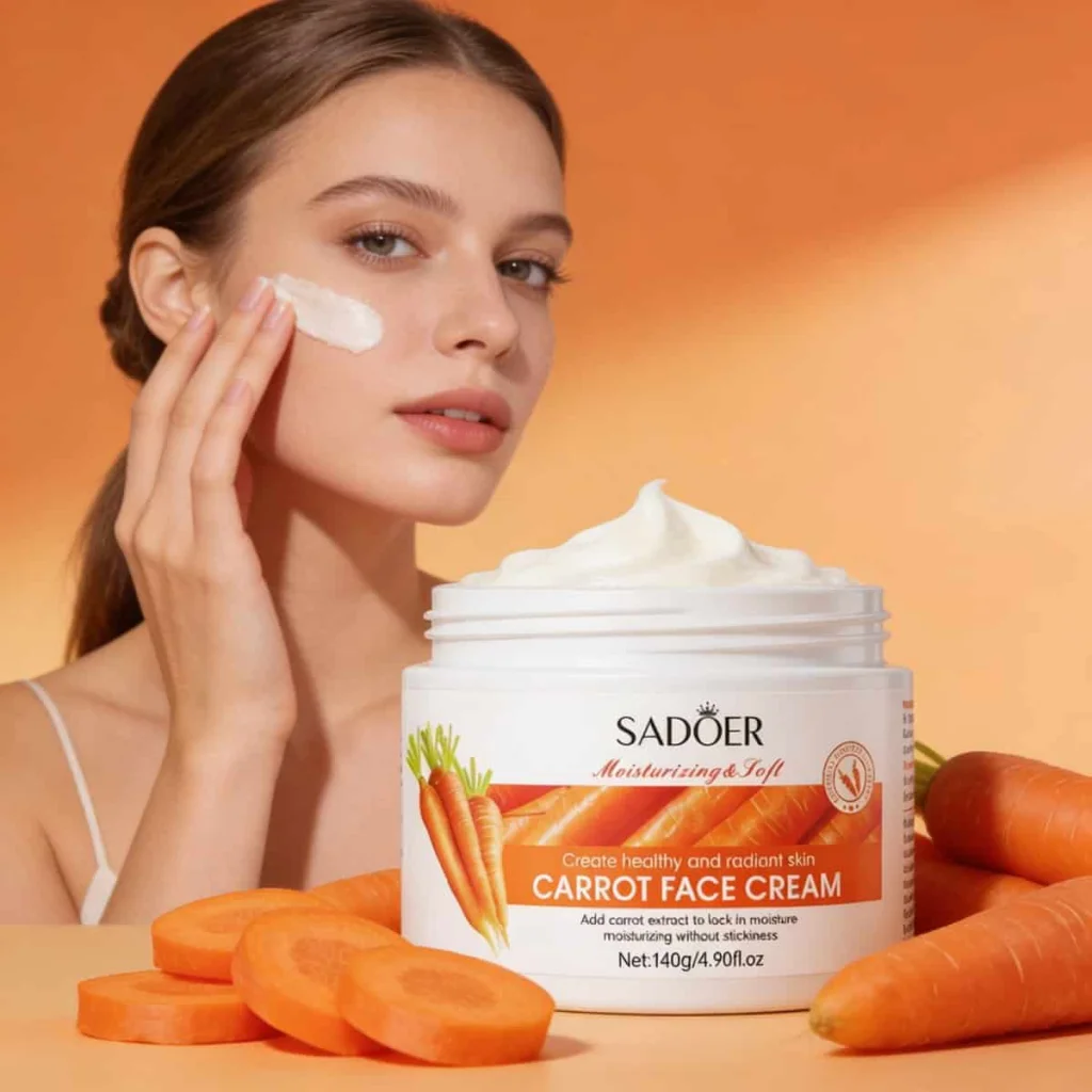Cremă de față cu extract de morcovi, Sadoer, 140g - imagine 2