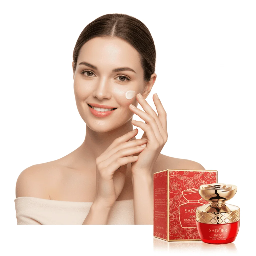 Crema de fata hidratanta cu trandafiri Sadoer, 50g - imagine 2