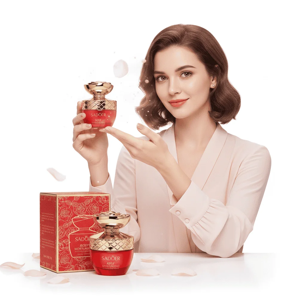 Crema de fata hidratanta cu trandafiri Sadoer, 50g - imagine 3