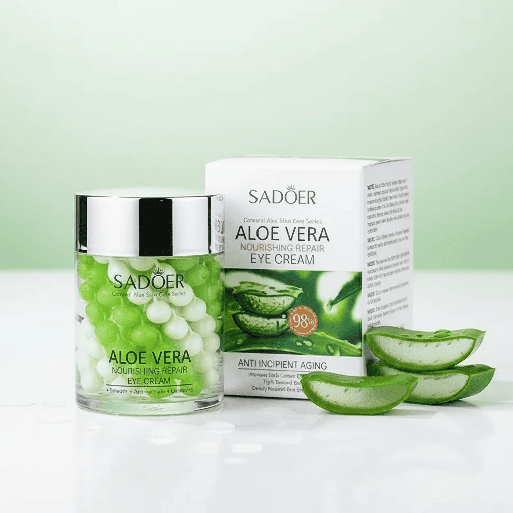 Crema de ochi hidratanta cu aloe vera, Sadoer, 60g - imagine 2