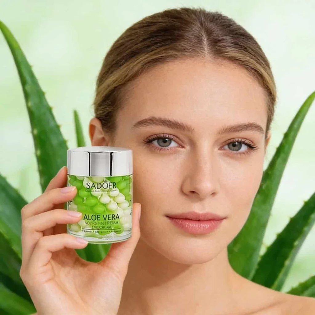 Crema de ochi hidratanta cu aloe vera, Sadoer, 60g - imagine 4