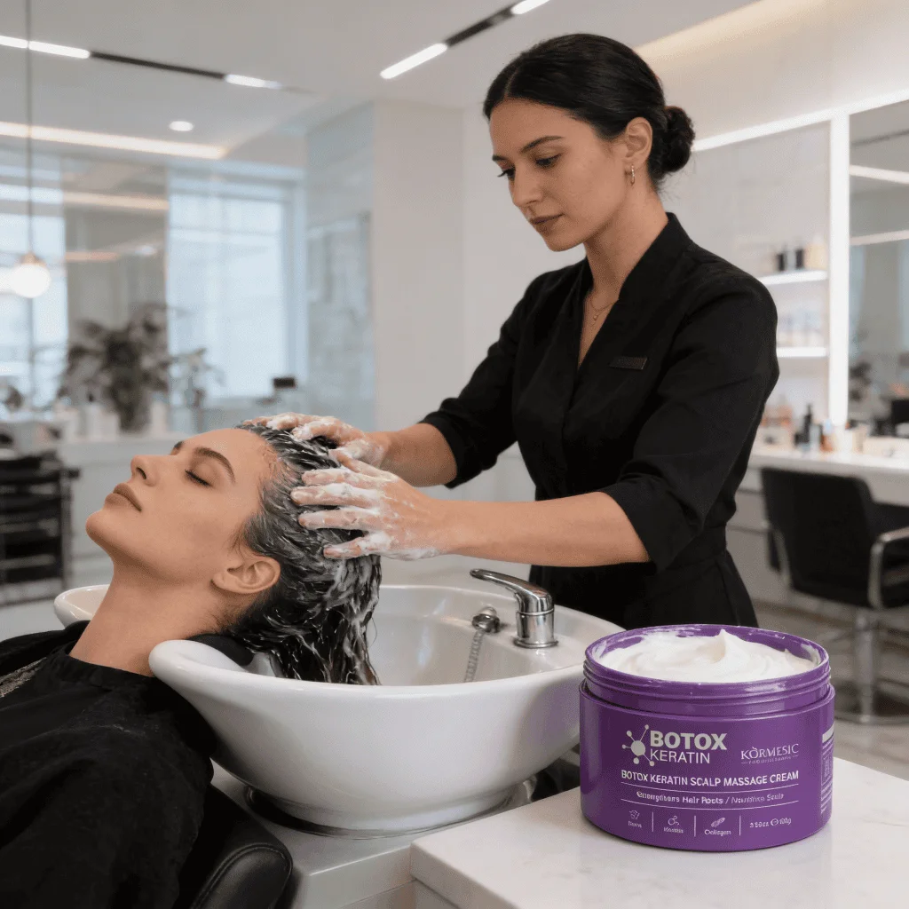 Cremă pentru masajul scalpului cu keratină și colagen, Kormesic, 100 g - imagine 4