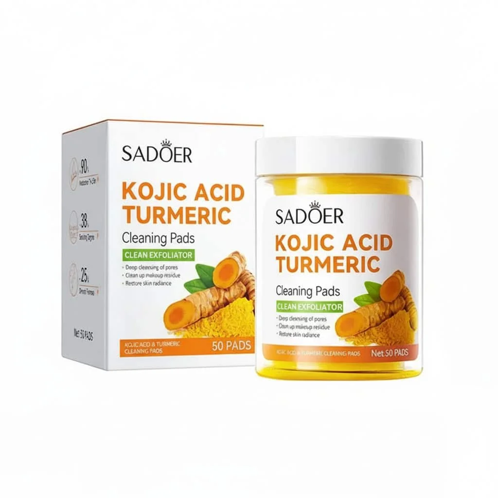 Dischete demachiante cu extract de turmeric, Sadoer, 50 bucăți
