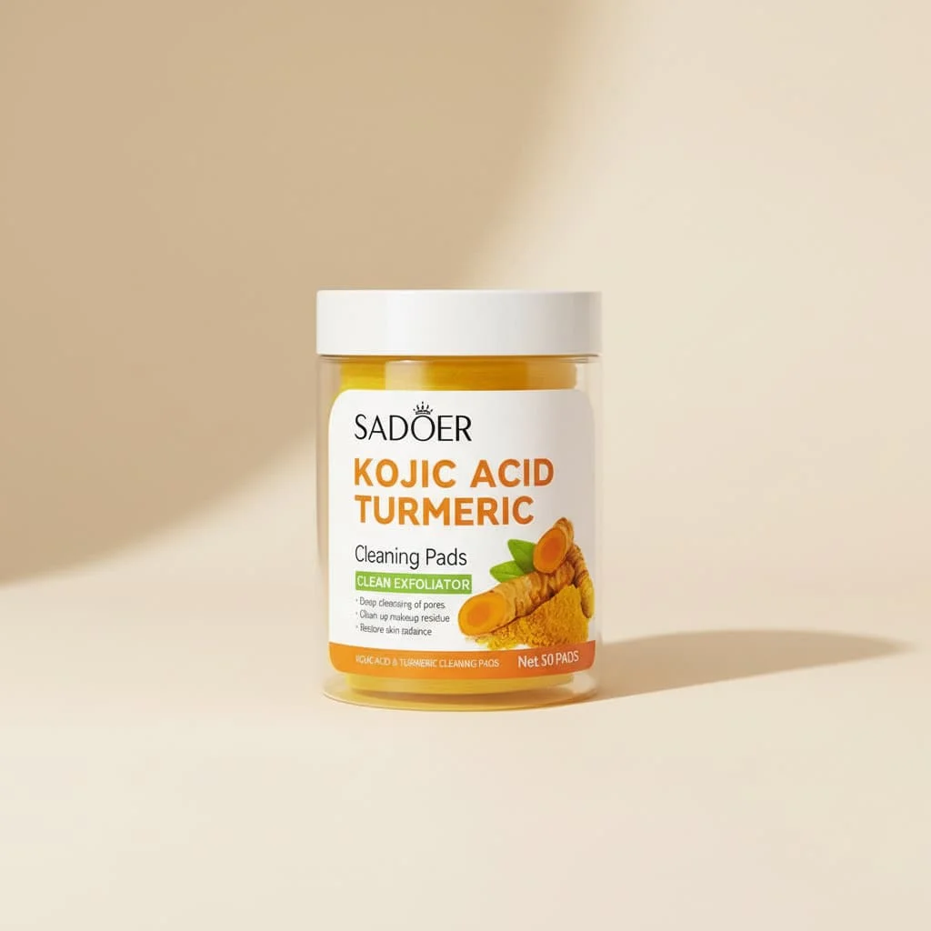 Dischete demachiante cu extract de turmeric, Sadoer, 50 bucăți - imagine 2