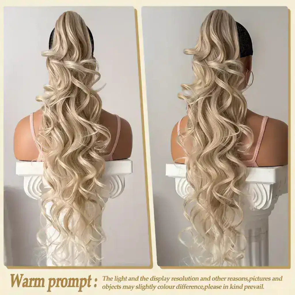 Extensie Coada de Cal cu clamă, ondulată, 60 cm - imagine 6