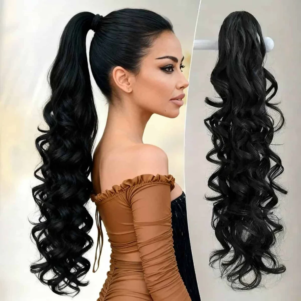 Extensie Coada de Cal cu clamă, ondulată, 60 cm - imagine 11