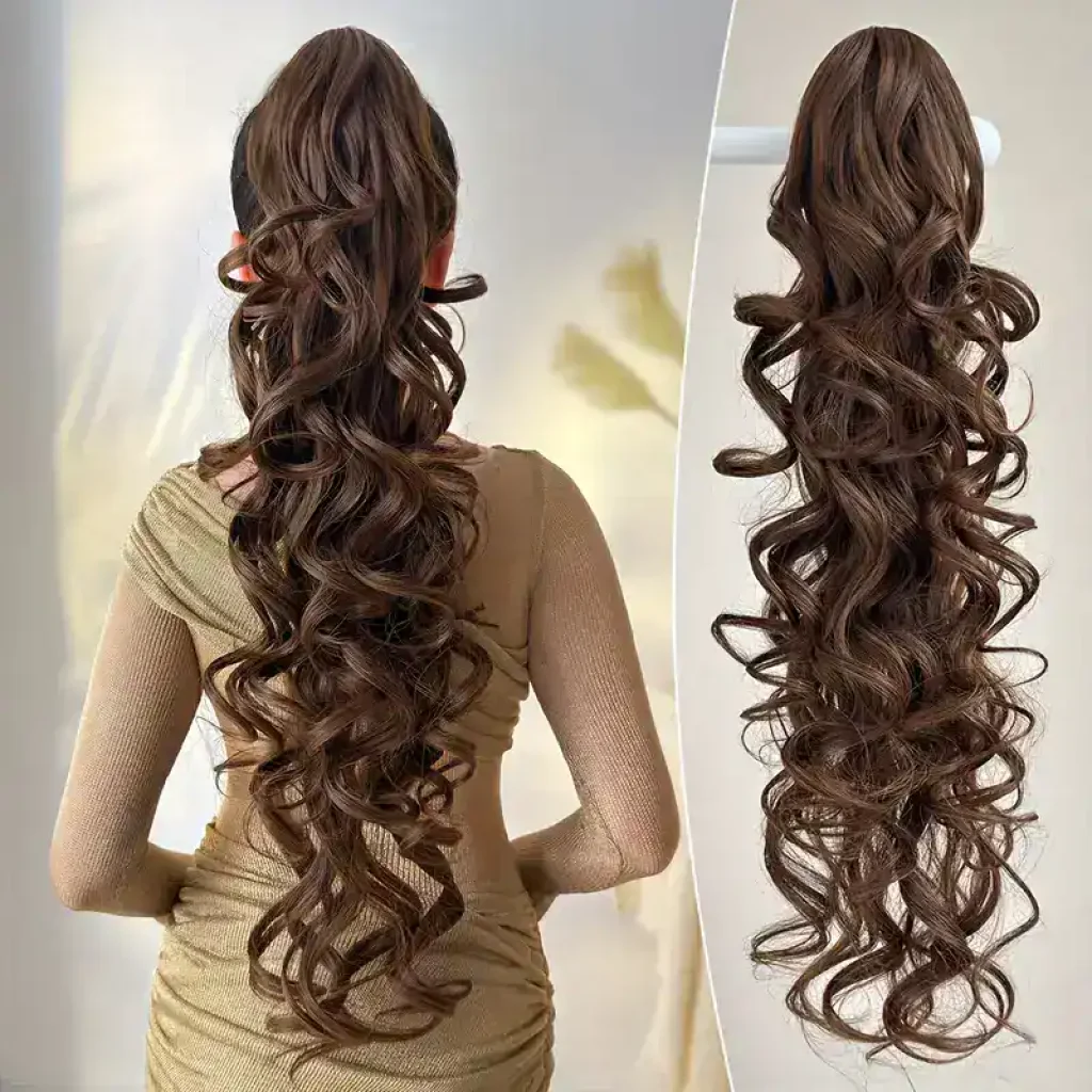 Extensie Coada de Cal cu clamă, ondulată, 60 cm - imagine 7