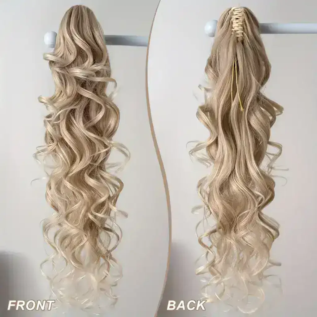 Extensie Coada de Cal cu clamă, ondulată, 60 cm - imagine 5
