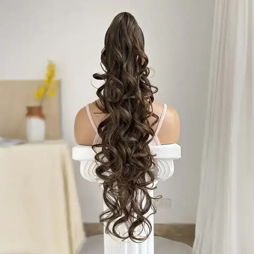 Extensie Coada de Cal cu clamă, ondulată, 60 cm - imagine 8